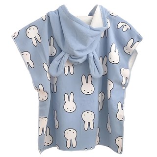 星紅織品 米飛正版授權兒童連帽浴袍 60x120cm, 淺藍色, 1個