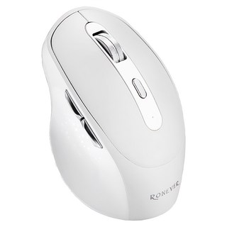 RONEVER 無線雙模靜音滑鼠 104 x 70 x 36mm 86g, SYS009, 白色