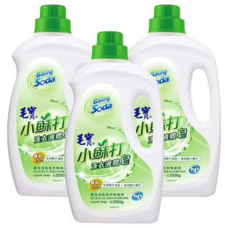 毛寶小蘇打洗衣液體皂 - 天然椰子油精製 適用於嬰兒及黏身衣物, 2kg, 3桶