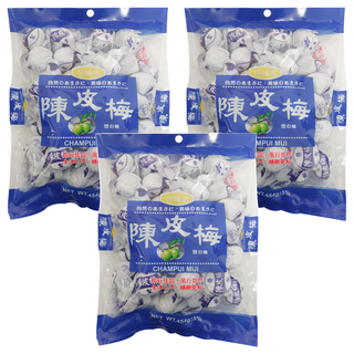 嘉禾 陳皮梅 454g, 精選李子 酸甜滋潤, 古法精製 獨特風味, 新鮮香脆保證, 3袋