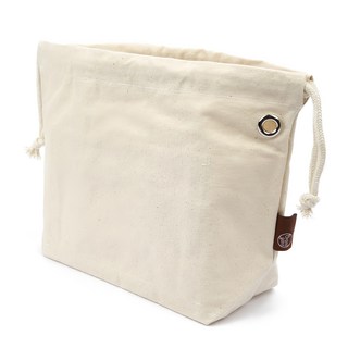 brandyarn 針織線收納手提帆布包 米白色