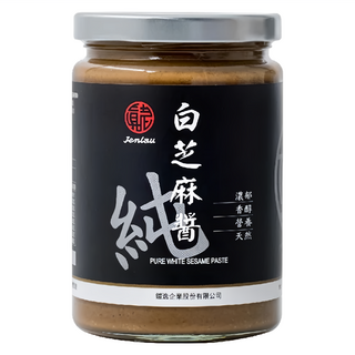 真老 純白芝麻醬 精選白芝麻, 350g, 1瓶