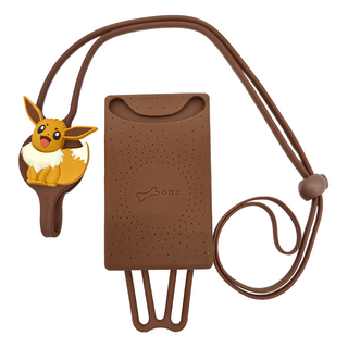 Bone 蹦克 頸掛手機綁二代 卡套, 伊布 + 亮棕色, 1個
