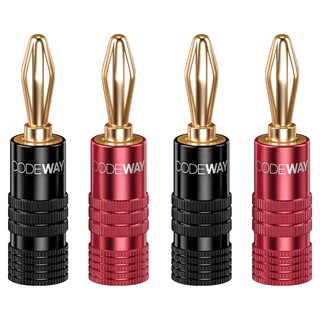 CODEWAY 香蕉插頭 音響接頭轉接器2件組, 2組, 單一商品