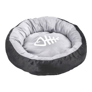 貓狗通用寵物睡窩-灰黑蛋塔窩, 直徑50cm(M), 灰黑色, 1個