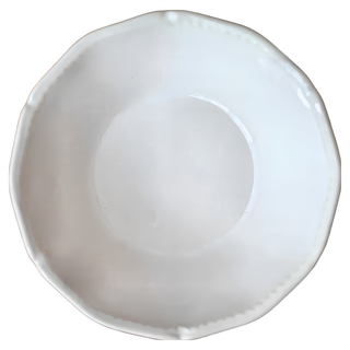 美濃燒 浮雕花邊小碟, 15x5.7cm, 500ml, 陶瓷, 日本製造, 適用於微波爐/洗碗機/烘碗機, 白色, 1個