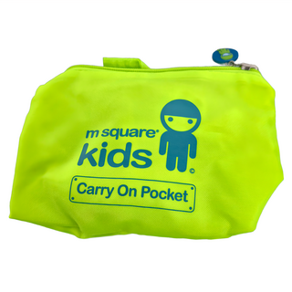 m square 兒童折疊後背包 螢光黃, 43 x 36cm