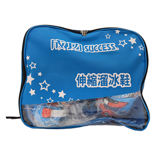 SUCCESS 成功 兒童鋁合金硬殼直排輪 M號 附藍色鞋袋, 藍色, 1雙