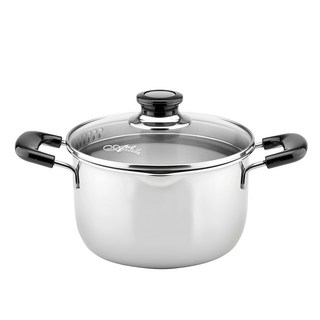 ZEBRA THAILAND 斑馬牌 304不銹鋼 Cesar 雙耳鍋 6L, 1個, 不銹鋼色, 24cm