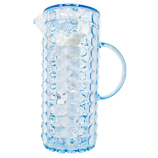 guzzini TF水晶冷水壺 濾孔式 SMMA樹脂 義大利製, 海水藍, 1.75L, 1個