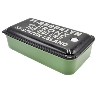 Skater 抗菌 塑膠便當盒 830ml, 黑色 + 綠色, 1個