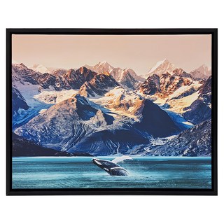 菠蘿選畫所 阿拉斯加座頭鯨躍水, 台灣製造, 30 x 40cm, 黑框