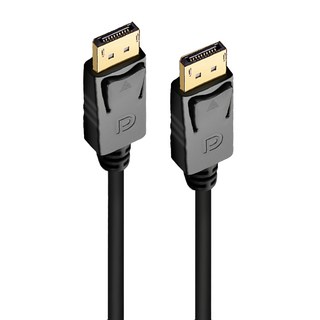 Bravo-U DisplayPort公 to DisplayPort公 鍍金傳輸線 黑色, 1.8m, 1條