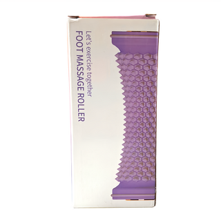 QiMart 腳底按摩立體凸點滾輪棒 點對點深度舒緩按摩, 紫色, 1個