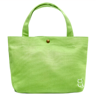 eeCute 帶我走走 手提托特帆布午餐包 - 寬口設計 便攜, 薄荷抹茶, 1個