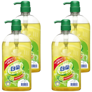 白蘭 動力配方洗碗精 檸檬, 1kg, 4瓶