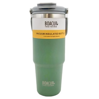 BOACUP 手提冰霸杯 7.1 x 23.3cm, 綠色, 900ml, 1個