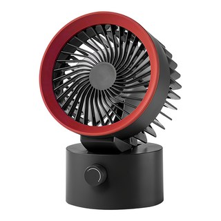 CS USB桌面循環扇FAN65黑紅/白 1入 USB供電 無段調速 可拆卸