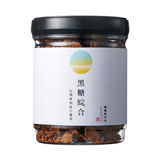 暖暖純手作 黑糖綜合薑茶, 台灣專利原片, 多種配料, 減少糖份, 180g, 1罐