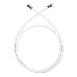 AQUADUO 高級型無扭結軟管 360度旋轉 安心使用 防止漏水設計 連接部襯墊安裝 PVC材質, 2m, 白色