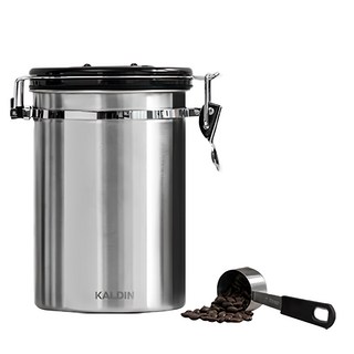KALDIN 真空咖啡豆保存罐 1.8公升 + 量匙組, 680002, 1組