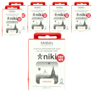 Mr&Mrs FRAGRANCE NIKI ORIENTAL 香氛片補充包 汽車空氣清新劑補充, 6片, 東方香氣
