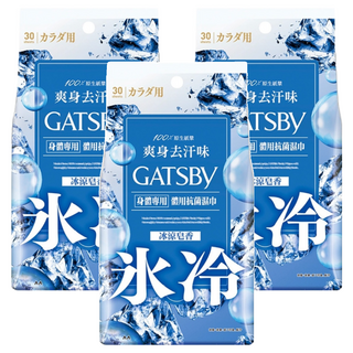GATSBy 體用抗菌濕巾超值包 冰涼皂香, 210g, 3包