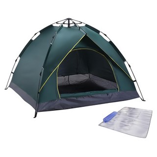 全自動速開防曬透氣露營帳篷, 墨綠色, 雙人