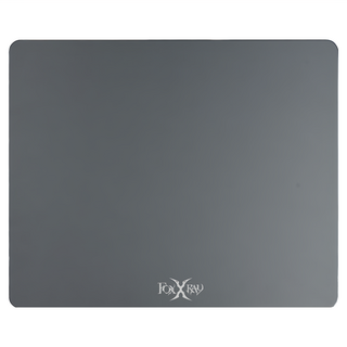 FOXXRAY 狐鐳 銀毅迅狐 電競鼠墊 240x200x2mm CNC金屬加工 鋁合金+PU皮革, 灰色, 1個