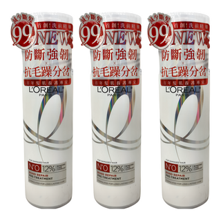 L'OREAL PARiS 巴黎萊雅 髮芯修護強化洗前精華 防斷強韌 抗毛躁分岔, 300ml, 3個