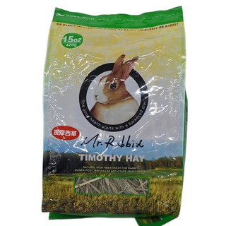 Mr.Rabbit 瑞比兔先生 高級提摩西牧草 優質纖維 維持消化健康 提供咀嚼需求, 15oz, 1包