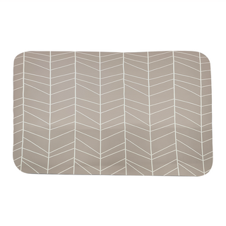 收納王妃 自創珪藻土軟式地墊, 幾何樹枝款 棕色, 1件