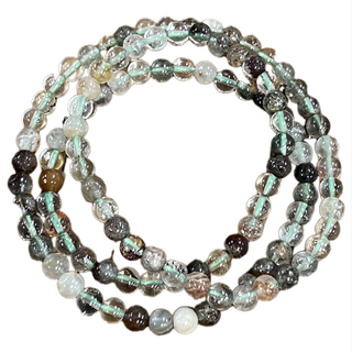 繞三圈綠幽靈串珠, 5mm, 清透