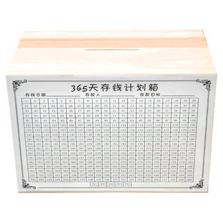 365天原木存錢計畫箱, 1個