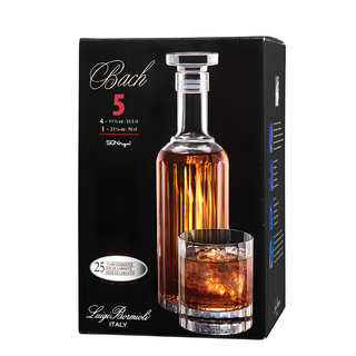 Luigi Bormioli無鉛水晶威士忌禮盒組, 壺282mm 700ml + 杯83 x 97mm 335ml x 4, 1組