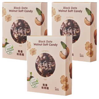唐舖子 南棗核桃糕, 桂圓, Black Date Walnut Soft Candy, 200g, 3盒