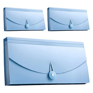 莫蘭迪風琴夾 票據本/A4本 文件夾/重疊夾, 天青藍, 1組