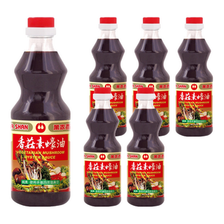 萬家香 香菇素蠔油，無味精 無人工香料 無色素, 600g, 6瓶