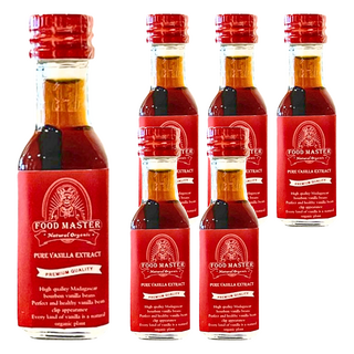 FOOD MASTER 馬達加斯加波本純香草精 30ml 天然香草莢及酒精, 6罐