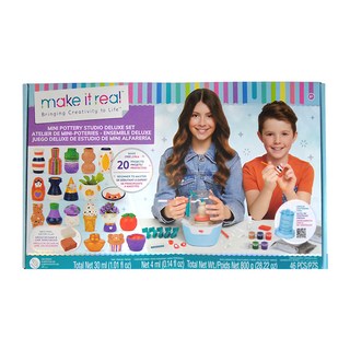 make it real 美麗夢工坊 迷你手拉坏豪華組 適用年齡8歲以上, 1組, Multicolor