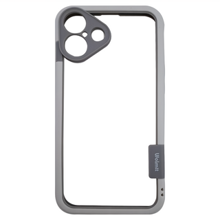 穿山盾 iPhone 16 Plus 活力撞色TPU散熱邊框保護殼, 白灰色