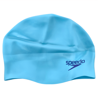 SPEEDO兒童矽膠泳帽 Plain Moulded, 天空藍, 1個, One Size
