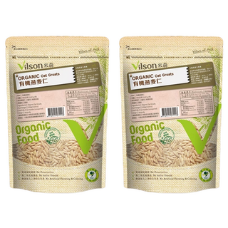 Vilson 米森有機 100%有機燕麥仁 450g 無殘農 無化肥 無添加 全素自然純淨, 2包