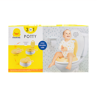 PiYOPiYO 黃色小鴨 豪華多功能幼兒便器, 適用年齡10個月-12個月, 配合寶寶不同成長階段學習上廁所, 黃色