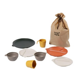 NIneware Foret系列 野營餐具雙人組, 1組, 混色