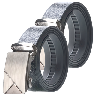 咪咪購物 男士皮帶 銀色 - 時尚簡約 耐用舒適 多尺寸選擇, 116cm, 2條
