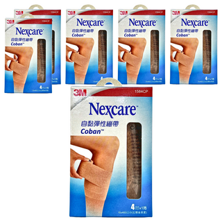 3M Nexcare 自黏彈性繃帶 1584CP 4吋, 6捲, 1捲