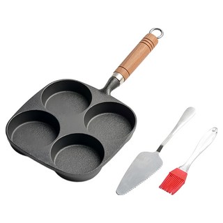 Jasmine’s Kitchen 小茉廚房 鑄鐵 煎蛋鍋 蛋糕模具 煎蛋神器, 1個, 19.5cm