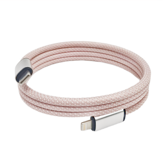 HONG JIN 宏晉 Type-C-Lightning 多彩磁吸充電線 30W, 1m, 粉色, 1條