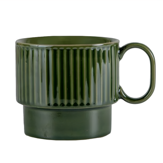Sagaform Coffee & More 適用微波爐及洗碗機 10 cm 陶瓷茶杯, 墨綠色, 1個